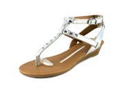New Directions Sparkle Women US 8 Silver Gladiator Sandal