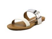 New Directions Vow Women US 7.5 Silver Slides Sandal