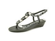 Rampage Sondy Women US 7 Black Wedge Sandal