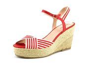 Nine West Breeze Women US 5.5 Red Wedge Sandal