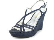 Caparros Shiloh Women US 7.5 Blue Wedge Sandal