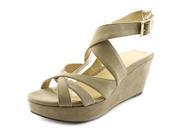 Delman Clara Women US 9.5 Tan Platform Sandal