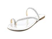 INC International Concepts Mistye 2 Women US 5.5 Silver Slides Sandal