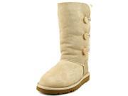 Ugg Australia Bailey Button Triplet Youth US 4 Nude Winter Boot UK 3