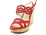 Adrienne Vittadini Camber Women US 9.5 Red Wedge Sandal
