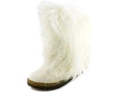 Bearpaw Boetis II Womens Size 6 White Boots Winter Hair Fur Snow Boots
