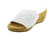 Karen Scott Frankklyn Women US 6 White Slides Sandal