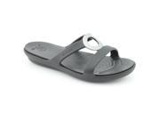 Crocs Sanrah Women US 9 Black Slides Sandal