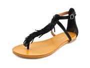 Lucky Brand Wekka Women US 7.5 Black Thong Sandal