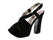 Pelle Moda Billow Women US 7.5 Black Platform Sandal