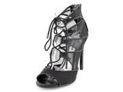 Steve Madden Cruella Women US 5 Black Peep Toe Sandals