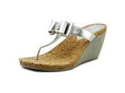 Vince Camuto Mable Women US 8.5 Silver Wedge Sandal