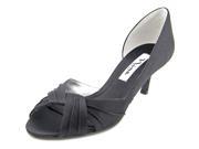 Nina Culver Women US 8.5 Black Peep Toe Heels