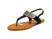ShoeVibe Brandi Women US 10 Black Thong Sandal