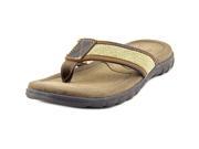 Crevo Mocha Men US 8 Tan Flip Flop Sandal