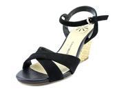 Isaac Mizrahi Sassy Women US 6.5 Black Wedge Sandal
