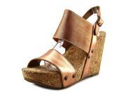Lucky Brand Mumbah Women US 8.5 Bronze Wedge Sandal