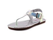 Kensie Girl T Strap Sandal Youth US 4 Silver Thong Sandal