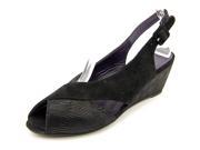 Vaneli Wilda Women US 9.5 N S Black Peep Toe Slingback Heel