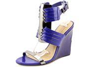 BCBG Max Azria Liv Women US 6 Blue Wedge Sandal