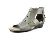 Aerosoles Layette Women US 8 Silver Wedge Sandal