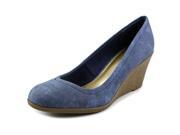 American Living Mikala Women US 6.5 Blue Wedge Heel