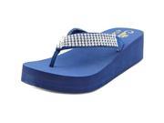 Callisto St. Barth Women US 6 Blue Wedge Sandal