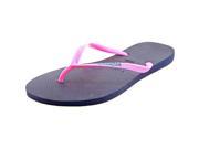 Havaianas Slim Logo Pop Up Women US 7 Blue Flip Flop Sandal