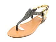 Thalia Sodi Lara Women US 7.5 Black Thong Sandal