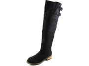 Qupid Relax 01X Women US 5.5 Black Knee High Boot