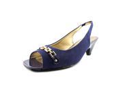 Karen Scott Anitaa Women US 5.5 Blue Peep Toe Slingback Heel