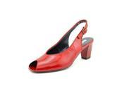 Ara Star Women US 6.5 Red Peep Toe Slingback Heel