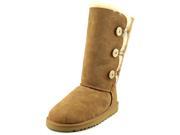 Ugg Australia Bailey Button Triplet Youth US 2 Tan Winter Boot UK 1