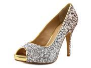 Thalia Sodi Cereza 3 Women US 7.5 Silver Peep Toe Heels