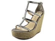 Jessica Simpson Adelinn Women US 8.5 Silver Wedge Sandal