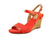Tahari Fun Women US 6.5 Orange Wedge Sandal
