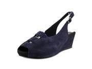 J. Renee Hannel Women US 5.5 Blue Slingback Sandal