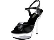 Pleaser Allure 609 Women US 7 Black Platform Sandal