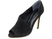 Charles By Charles David Reward Women US 7.5 Black Peep Toe Heels
