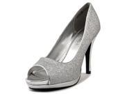 Rampage Gracee Women US 9 Silver Peep Toe Heels
