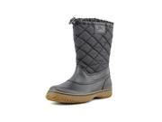 Coach Samara Winter Cold Weather Boot Black Aniline Leather Quilted Nylon Shoe