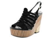 Vince Camuto Onia Women US 7.5 Black Wedge Sandal