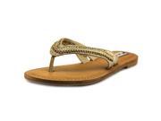 Not Rated Windward Women US 5 Gold Thong Sandal