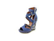 Boutique 9 Gyda Women US 8 Blue Wedge Sandal