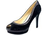 Marc Fisher Monaye 2 Women US 5.5 Black Peep Toe Heels