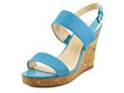 Nine West Lucini Women US 5.5 Blue Wedge Sandal