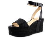 Nine West Edoile Women US 5.5 Black Wedge Sandal