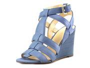 Nine West Farfalla Women US 7 Blue Wedge Sandal