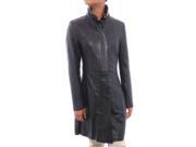 Cole Haan Women Genuine Lambskin Zipper Coat Basic Coat BLK Size S