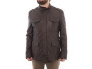 Armani Collezioni Men Front Pocket Zipper Basic Jacket Brown Size 46